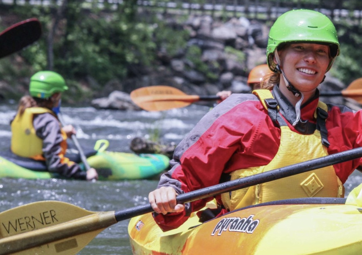 Kayaking down the nantahala gorge with friends may be the highlight of someone's weekend wedding.