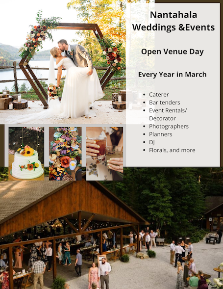 Open House at nantahala weddings to meet and greet our favorite vendors and meet nice people