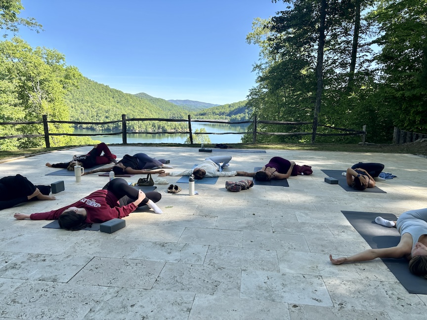 Wedding Yoga in the Smoky Mountains