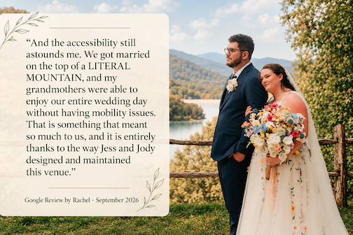 Every detail of the venue is throughful, through the mountaintop accessibly access